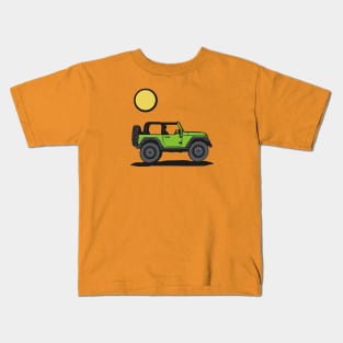 GREEN WRANGLER WITH SUN Kids T-Shirt